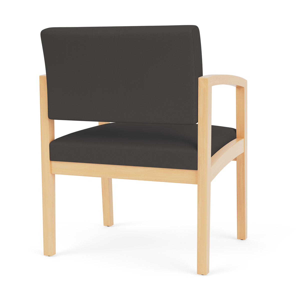 Lenox Wood Waiting Reception Wide Guest Chair Wood Frame
