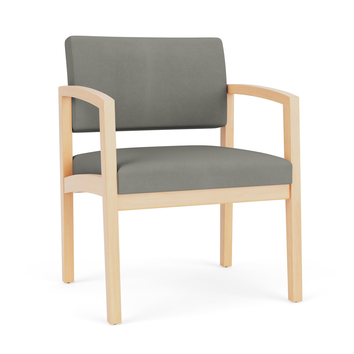 Lenox Wood Waiting Reception Wide Guest Chair Wood Frame