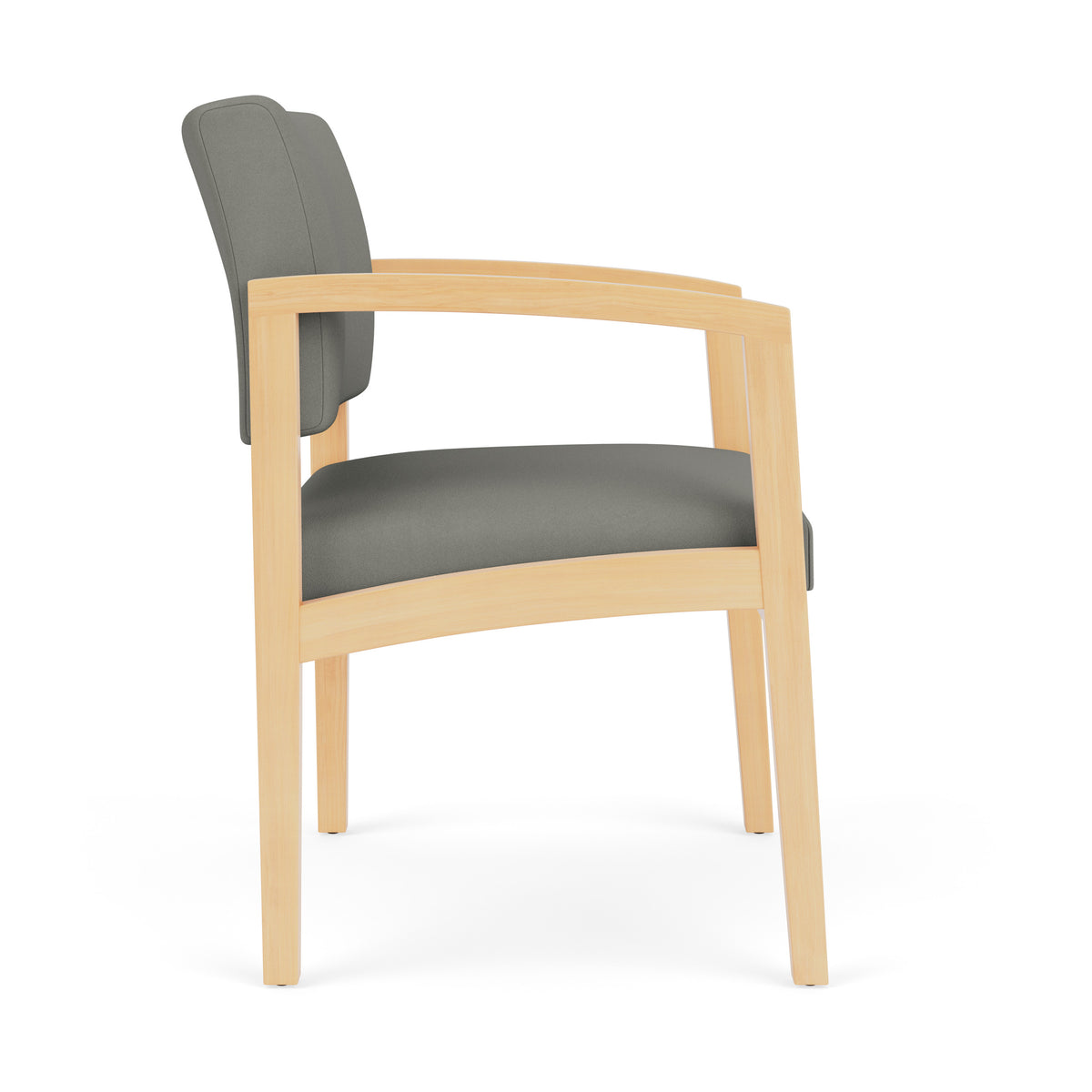 Lenox Wood Waiting Reception Wide Guest Chair Wood Frame