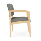 Lenox Wood Waiting Reception Wide Guest Chair Wood Frame