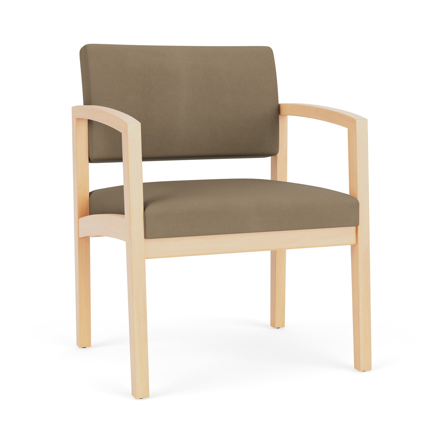 Lenox Wood Waiting Reception Wide Guest Chair Wood Frame