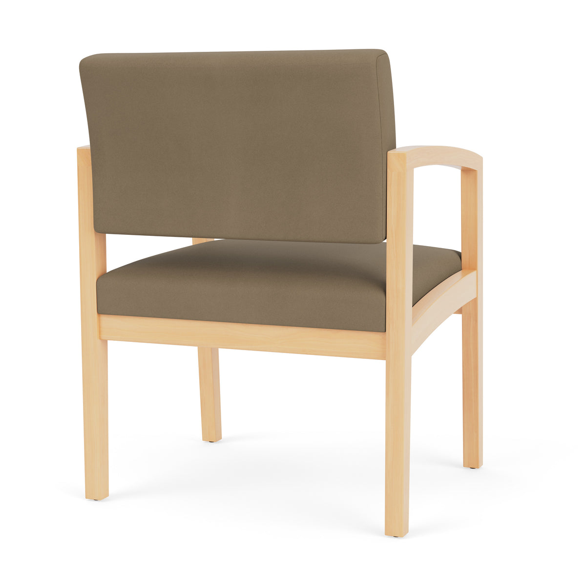 Lenox Wood Waiting Reception Wide Guest Chair Wood Frame