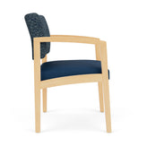 Lenox Wood Waiting Reception Wide Guest Chair Wood Frame
