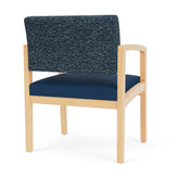 Lenox Wood Waiting Reception Wide Guest Chair Wood Frame