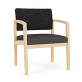Lenox Wood Waiting Reception Wide Guest Chair Wood Frame
