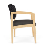Lenox Wood Waiting Reception Wide Guest Chair Wood Frame