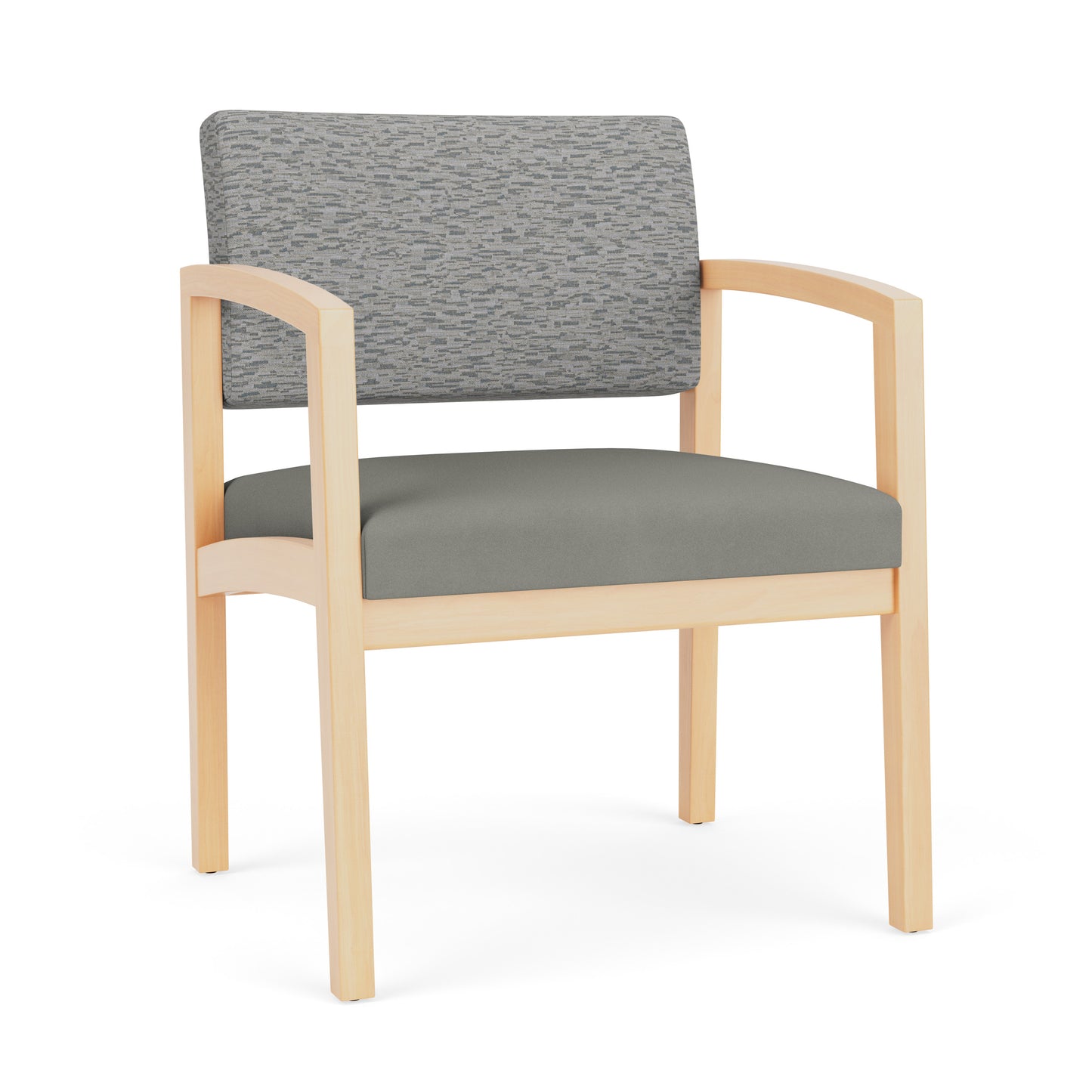 Lenox Wood Waiting Reception Wide Guest Chair Wood Frame