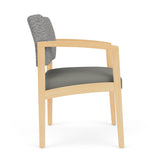 Lenox Wood Waiting Reception Wide Guest Chair Wood Frame
