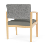 Lenox Wood Waiting Reception Wide Guest Chair Wood Frame