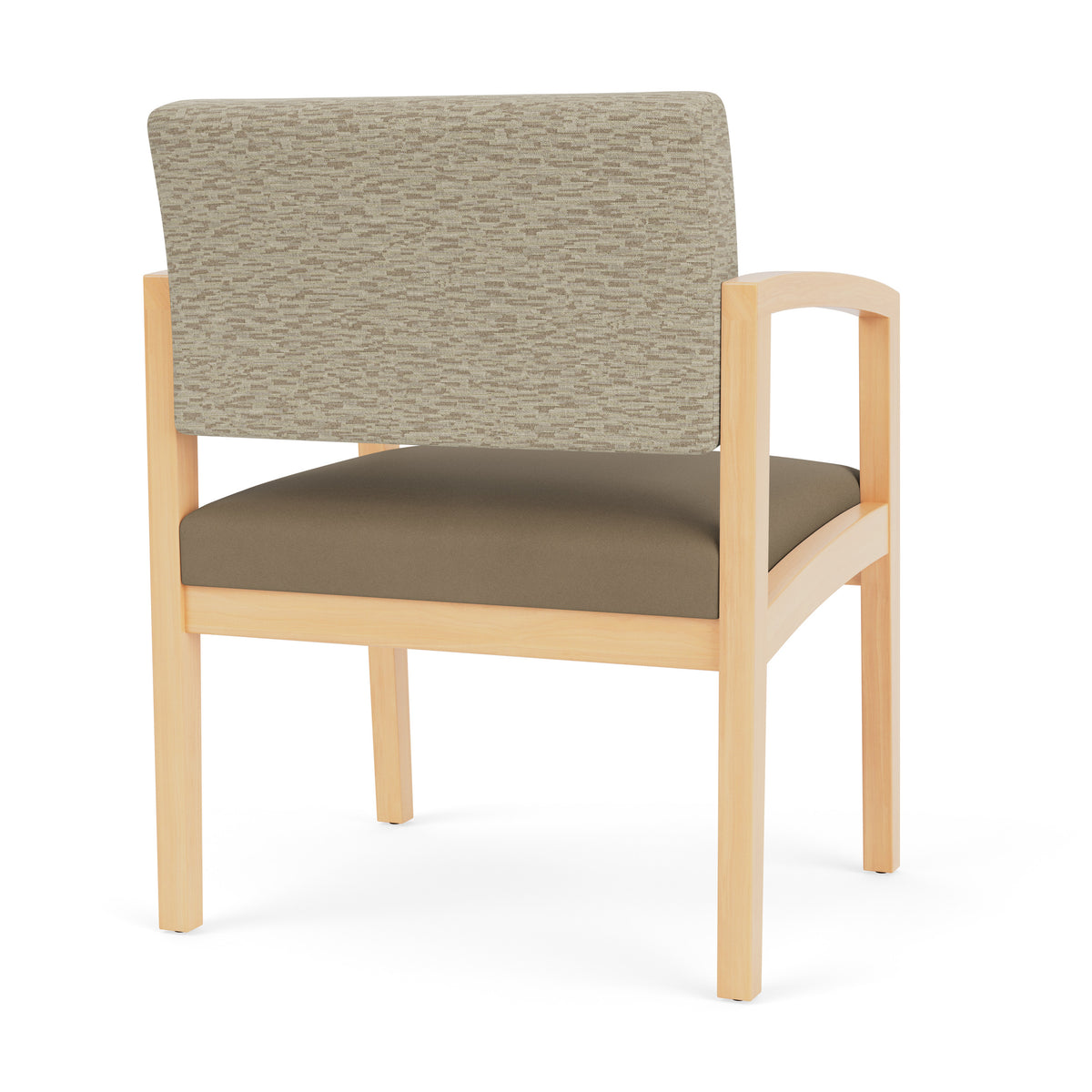 Lenox Wood Waiting Reception Wide Guest Chair Wood Frame