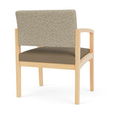 Lenox Wood Waiting Reception Wide Guest Chair Wood Frame