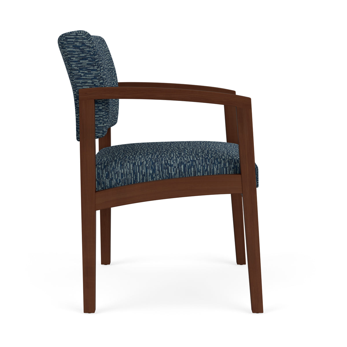 Lenox Wood Waiting Reception Wide Guest Chair Wood Frame