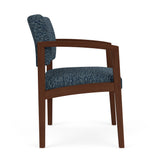 Lenox Wood Waiting Reception Wide Guest Chair Wood Frame