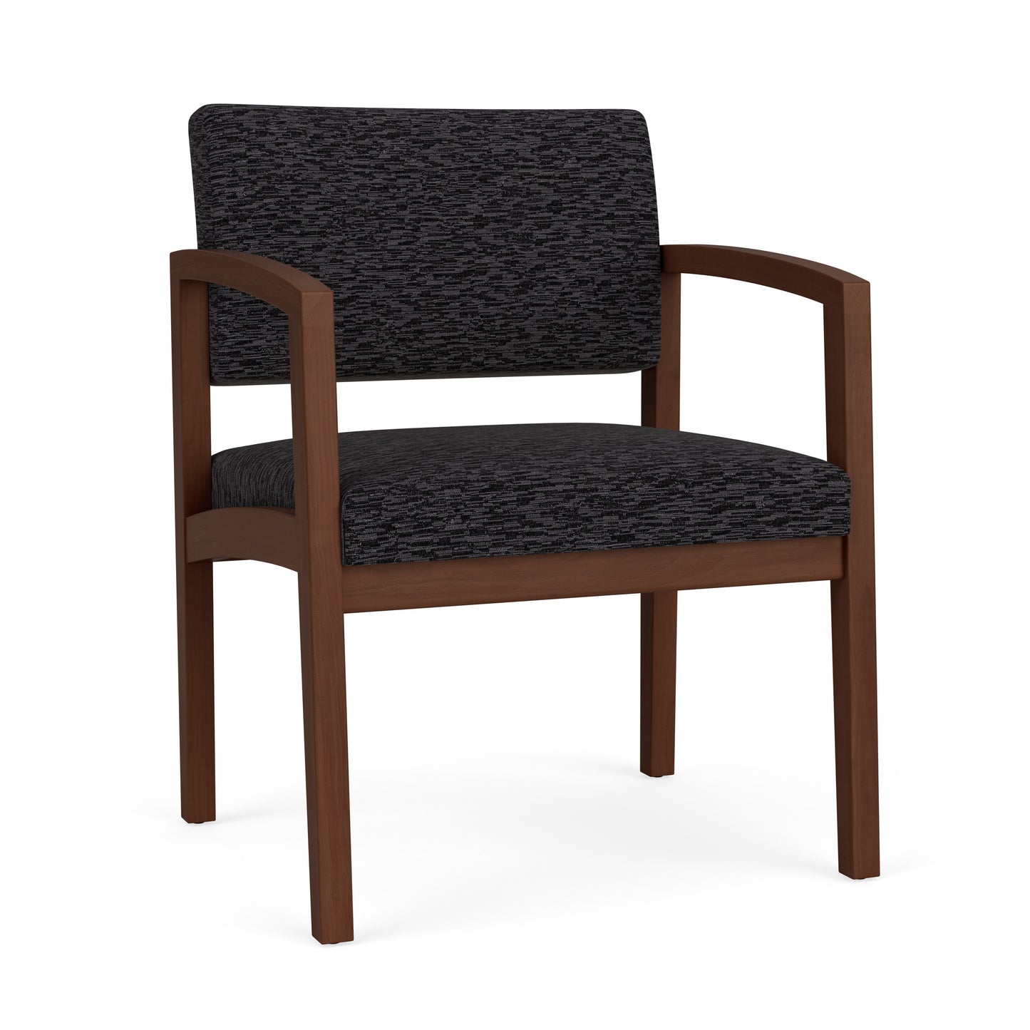 Lenox Wood Waiting Reception Wide Guest Chair Wood Frame