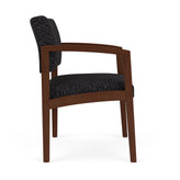 Lenox Wood Waiting Reception Wide Guest Chair Wood Frame
