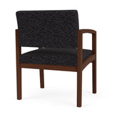 Lenox Wood Waiting Reception Wide Guest Chair Wood Frame