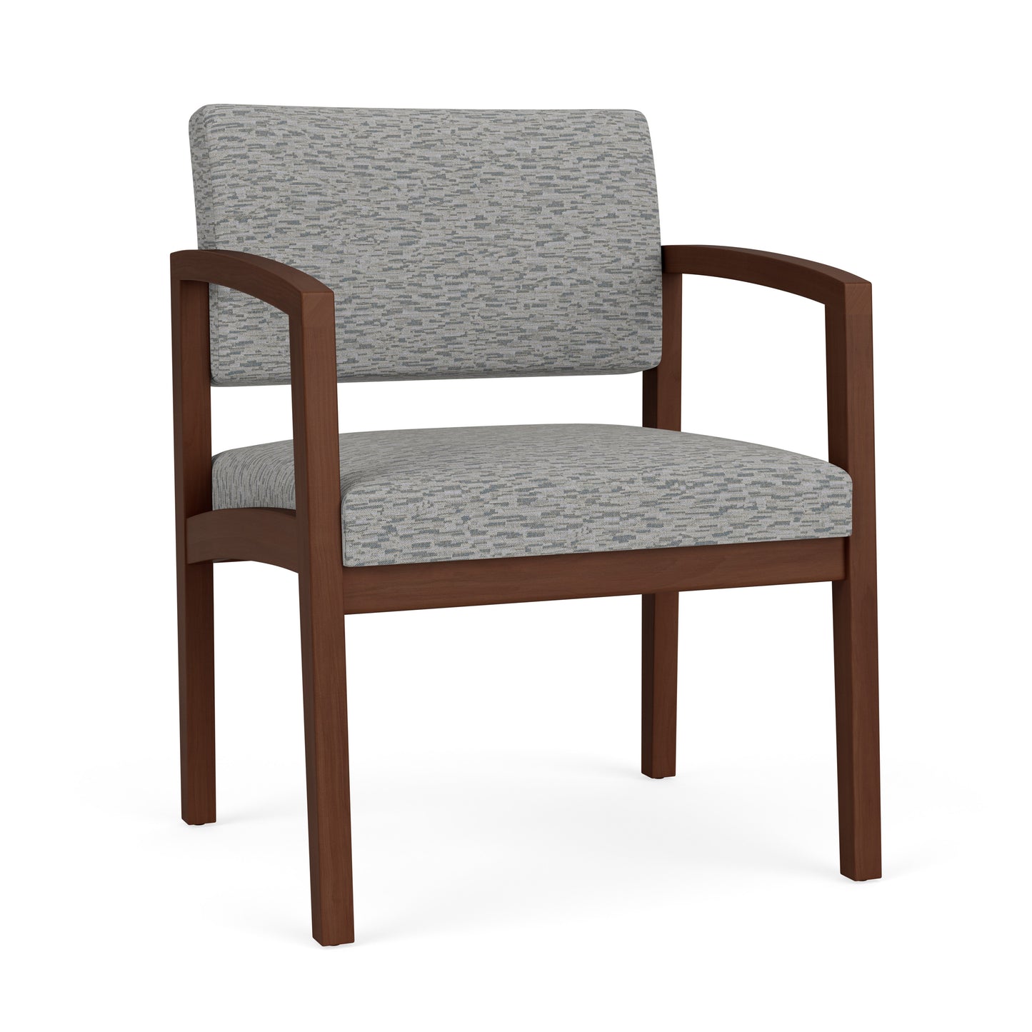 Lenox Wood Waiting Reception Wide Guest Chair Wood Frame