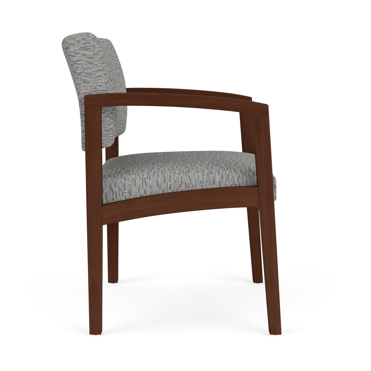 Lenox Wood Waiting Reception Wide Guest Chair Wood Frame