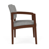 Lenox Wood Waiting Reception Wide Guest Chair Wood Frame