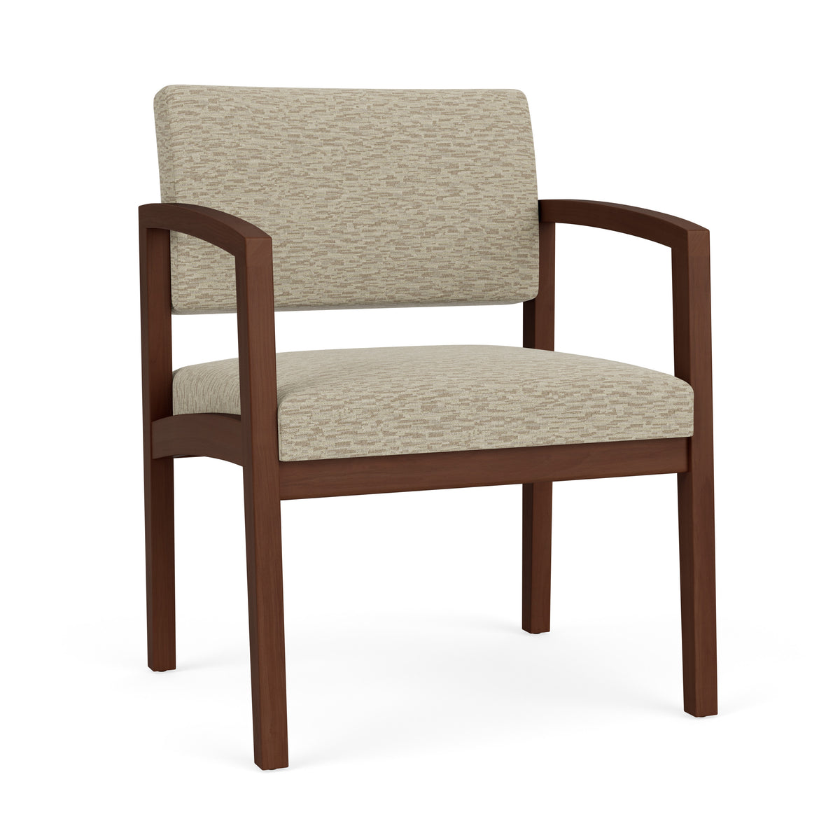 Lenox Wood Waiting Reception Wide Guest Chair Wood Frame