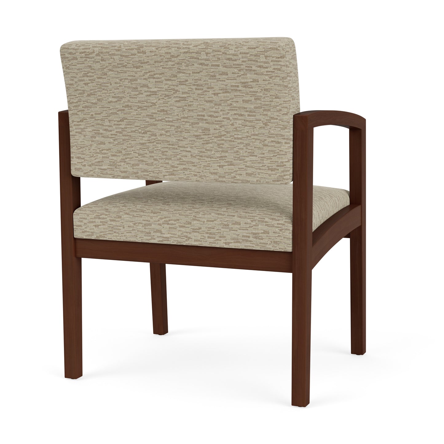 Lenox Wood Waiting Reception Wide Guest Chair Wood Frame