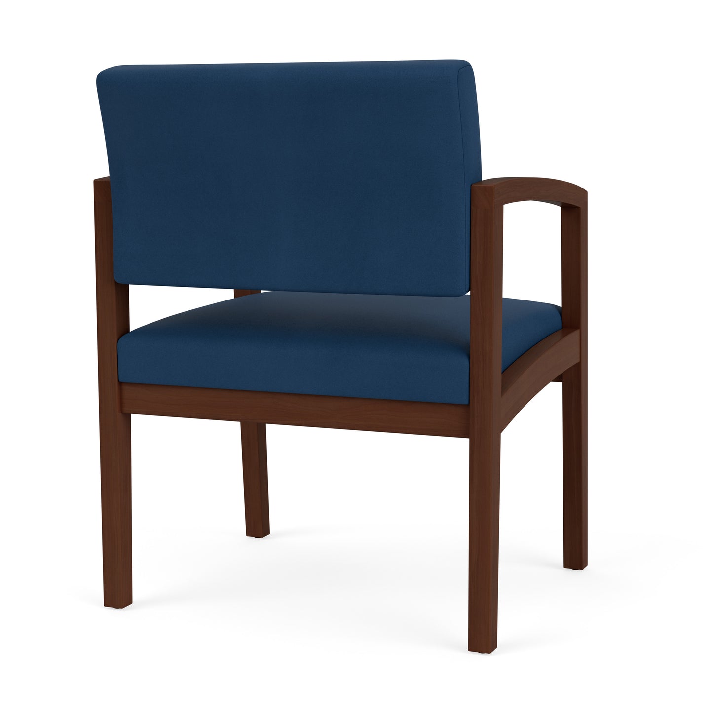 Lenox Wood Waiting Reception Wide Guest Chair Wood Frame