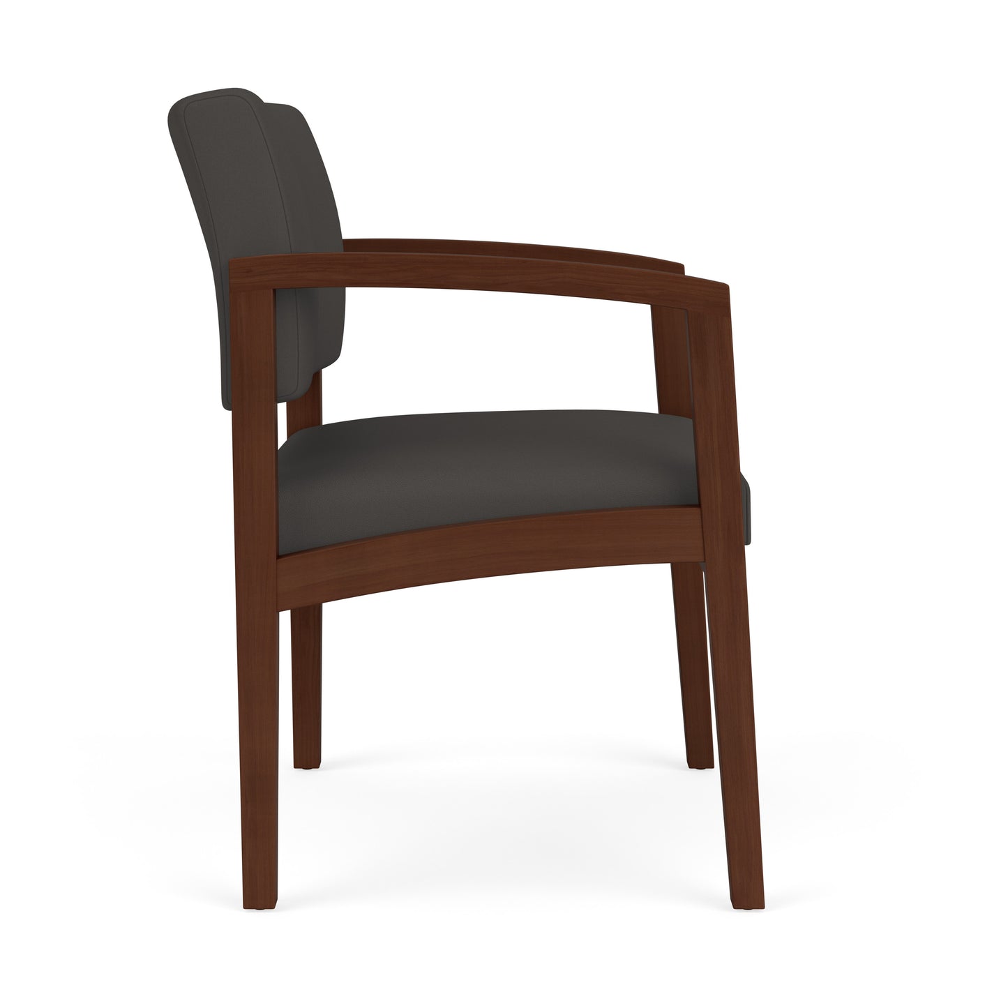 Lenox Wood Waiting Reception Wide Guest Chair Wood Frame