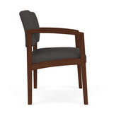 Lenox Wood Waiting Reception Wide Guest Chair Wood Frame