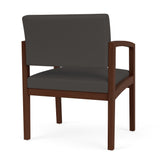 Lenox Wood Waiting Reception Wide Guest Chair Wood Frame