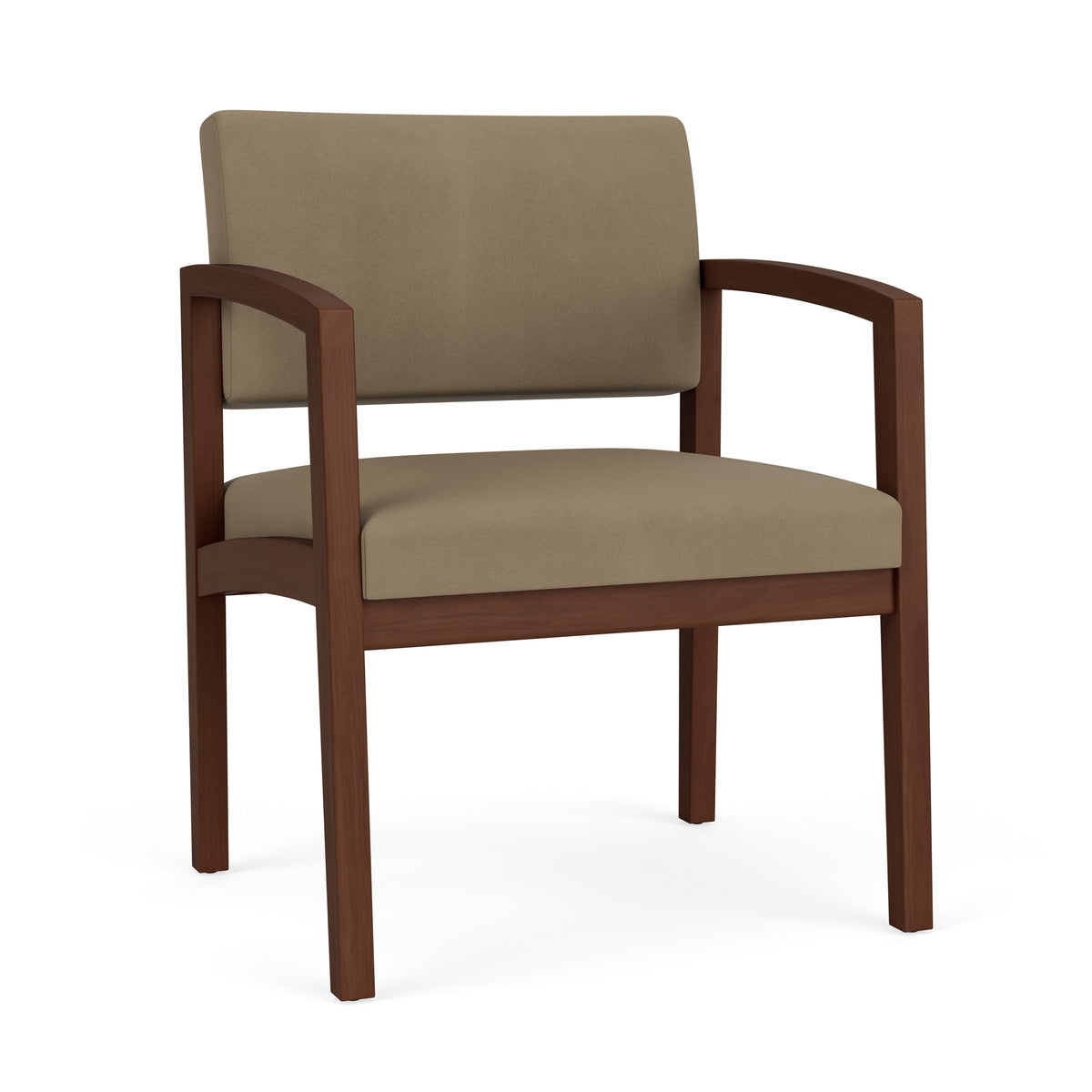 Lenox Wood Waiting Reception Wide Guest Chair Wood Frame