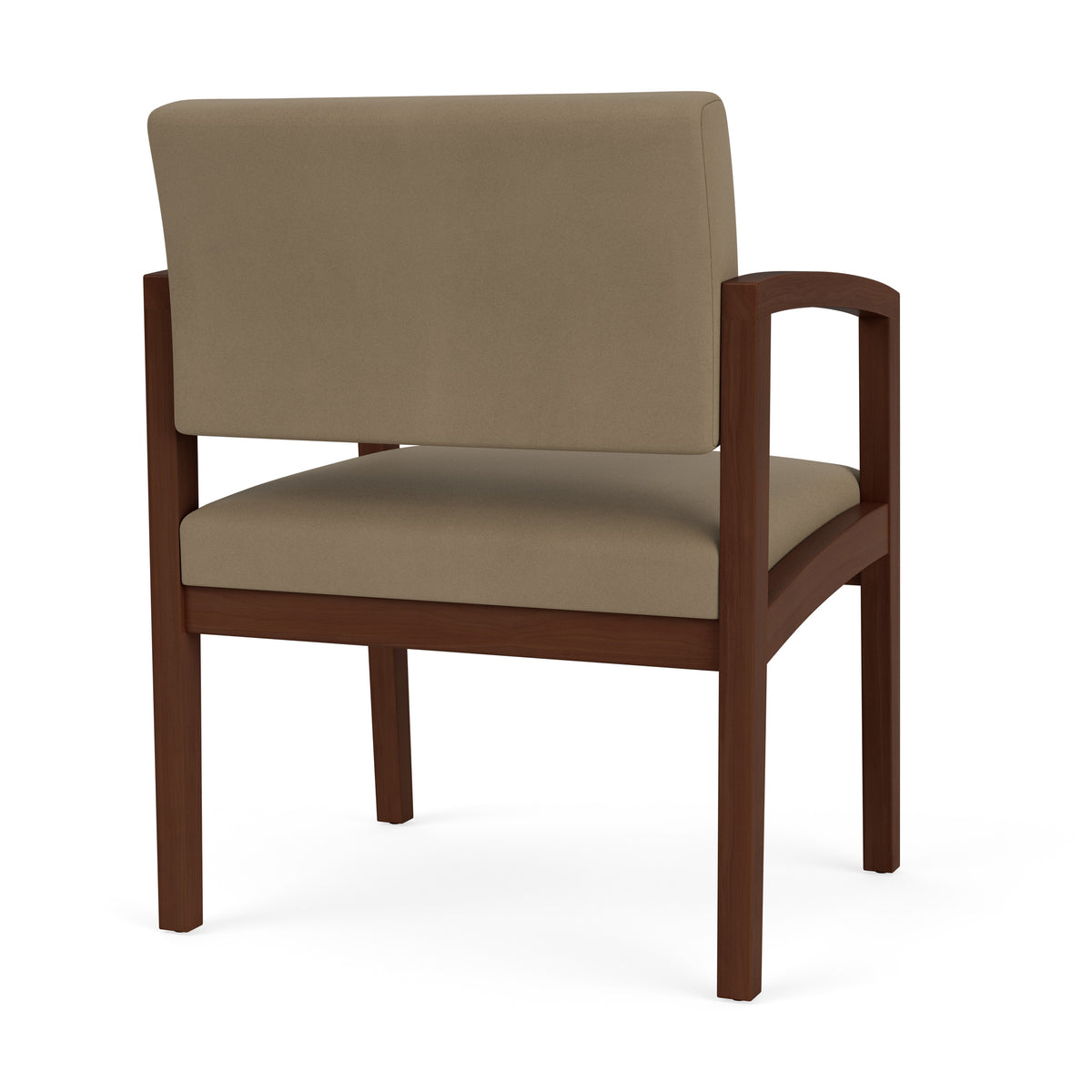 Lenox Wood Waiting Reception Wide Guest Chair Wood Frame