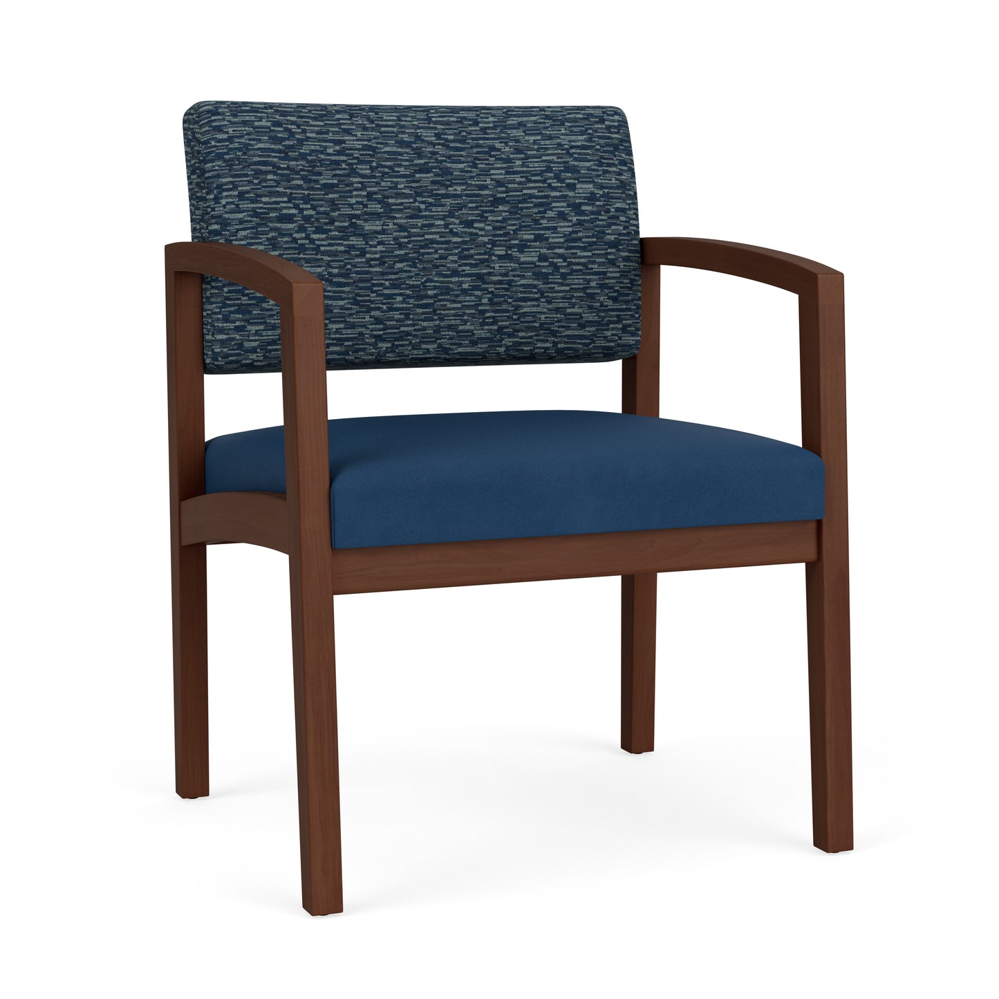 Lenox Wood Waiting Reception Wide Guest Chair Wood Frame