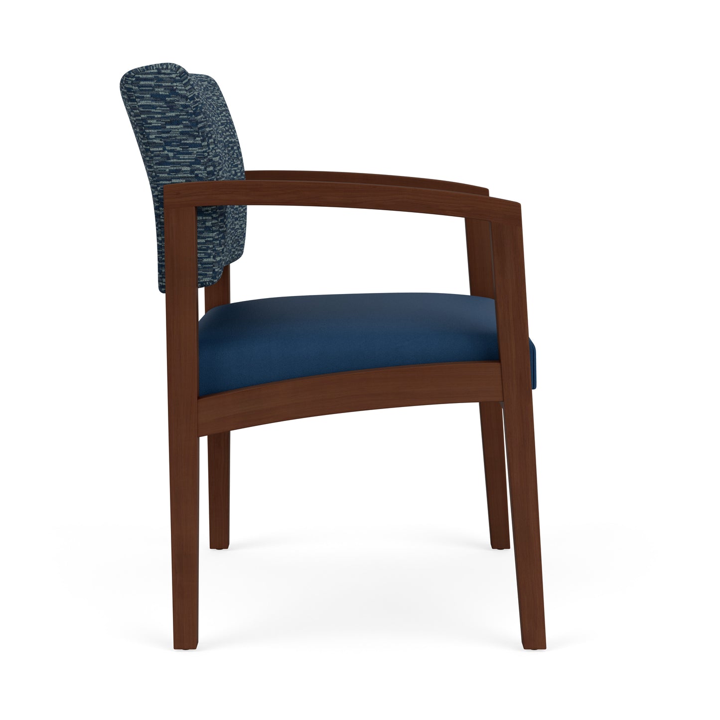 Lenox Wood Waiting Reception Wide Guest Chair Wood Frame