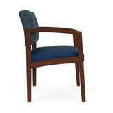 Lenox Wood Waiting Reception Wide Guest Chair Wood Frame