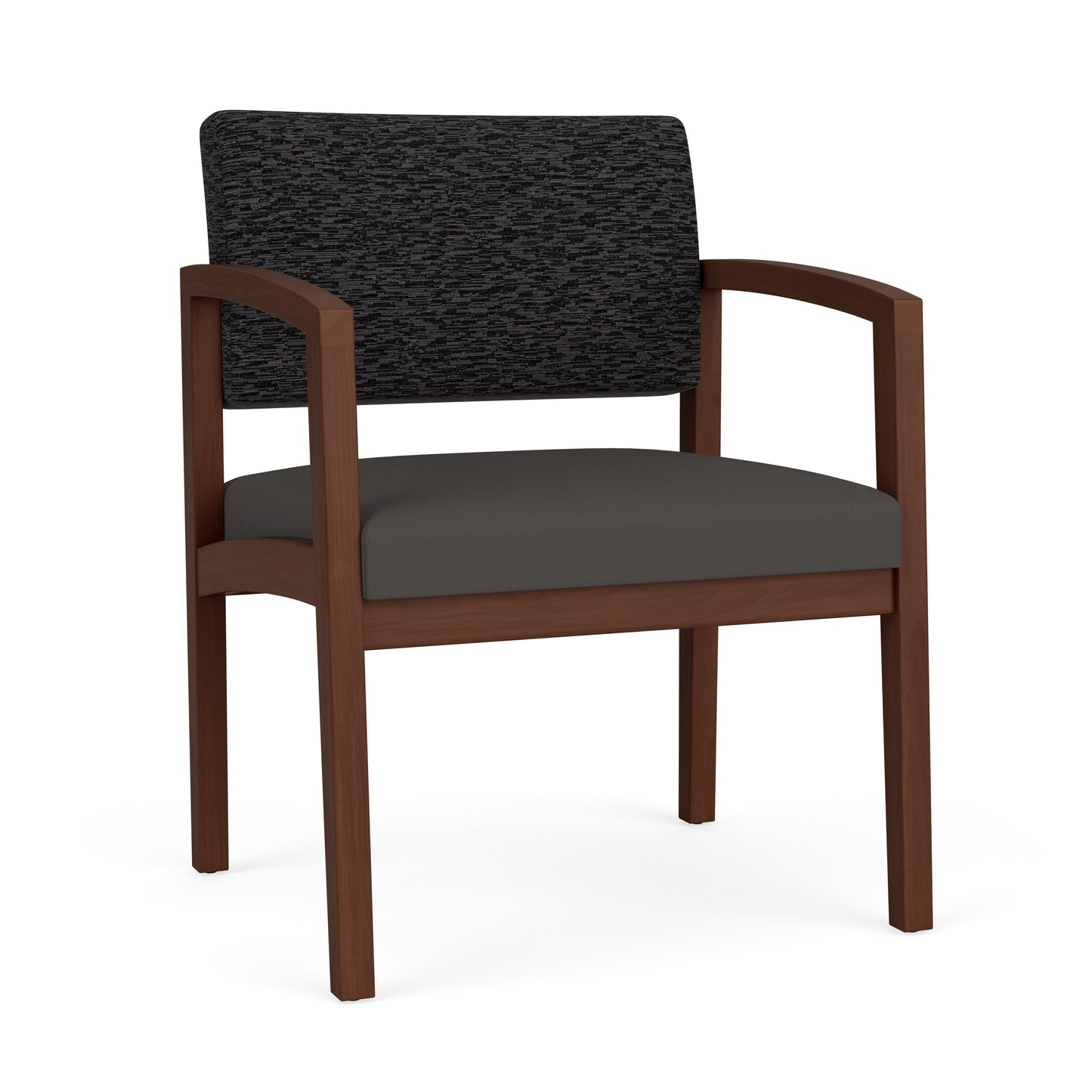 Lenox Wood Waiting Reception Wide Guest Chair Wood Frame