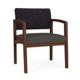 Lenox Wood Waiting Reception Wide Guest Chair Wood Frame