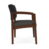 Lenox Wood Waiting Reception Wide Guest Chair Wood Frame