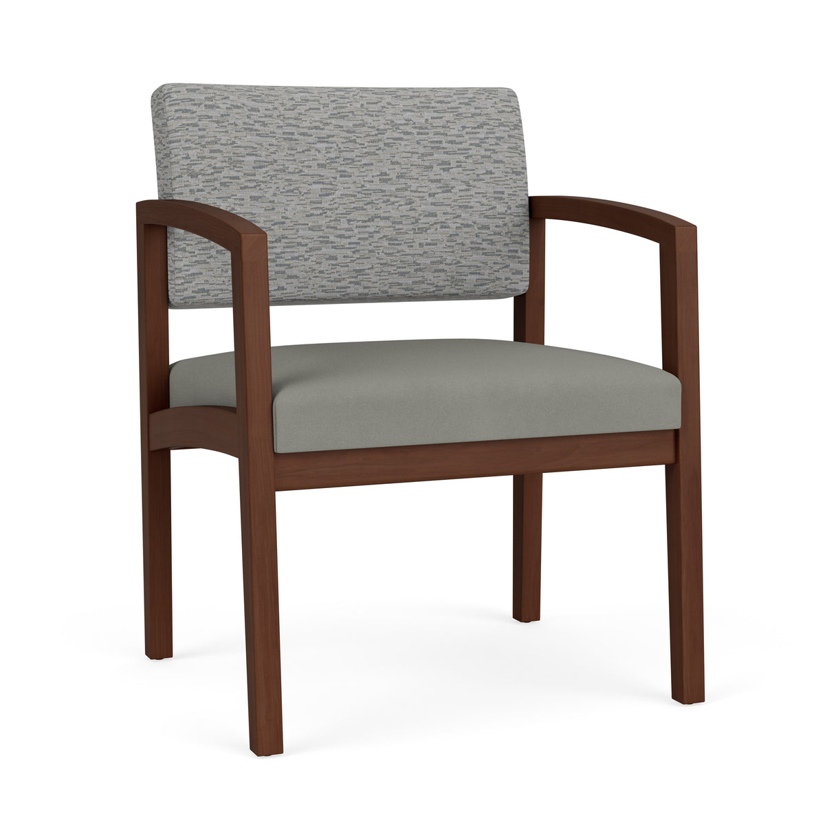 Lenox Wood Waiting Reception Wide Guest Chair Wood Frame