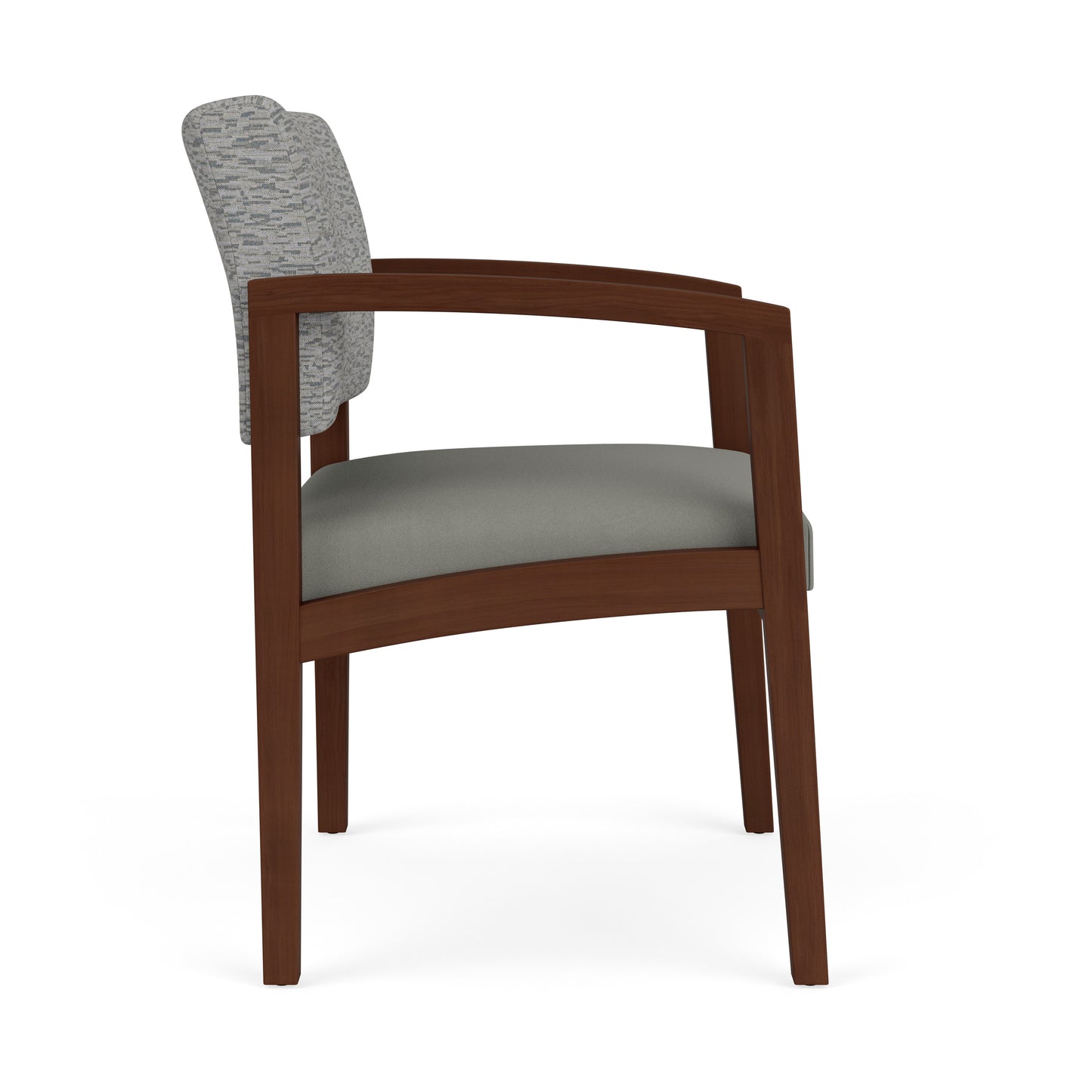 Lenox Wood Waiting Reception Wide Guest Chair Wood Frame