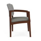 Lenox Wood Waiting Reception Wide Guest Chair Wood Frame