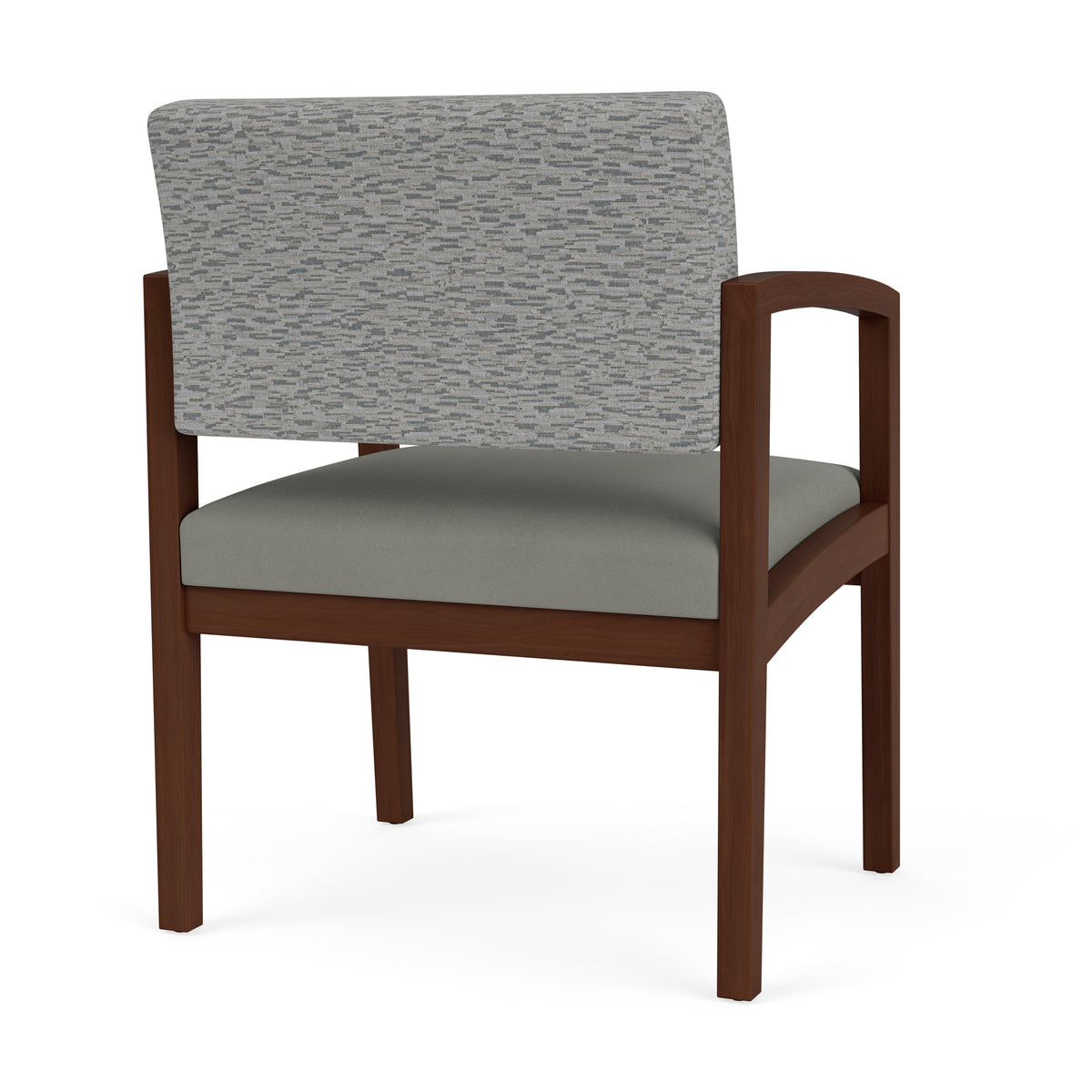 Lenox Wood Waiting Reception Wide Guest Chair Wood Frame