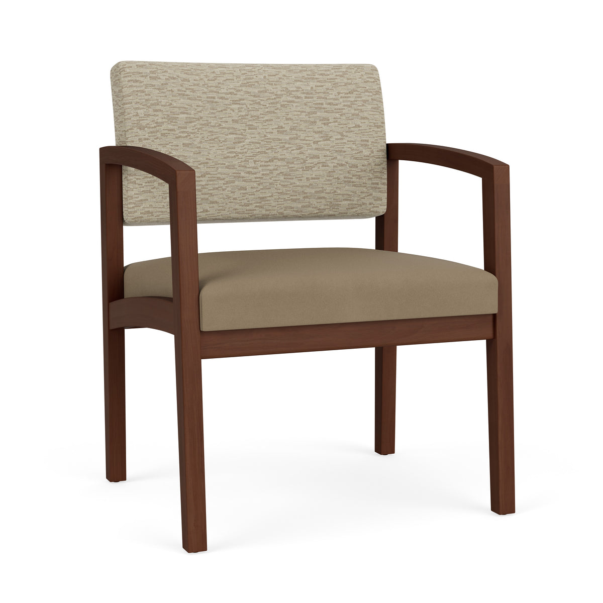 Lenox Wood Waiting Reception Wide Guest Chair Wood Frame