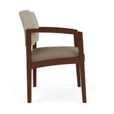 Lenox Wood Waiting Reception Wide Guest Chair Wood Frame