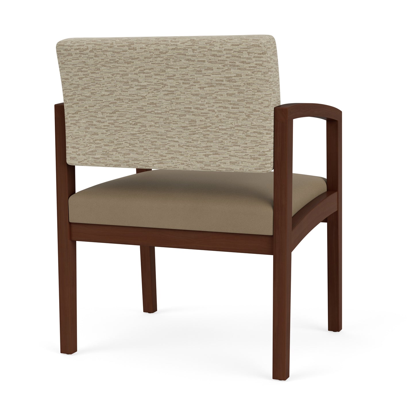 Lenox Wood Waiting Reception Wide Guest Chair Wood Frame