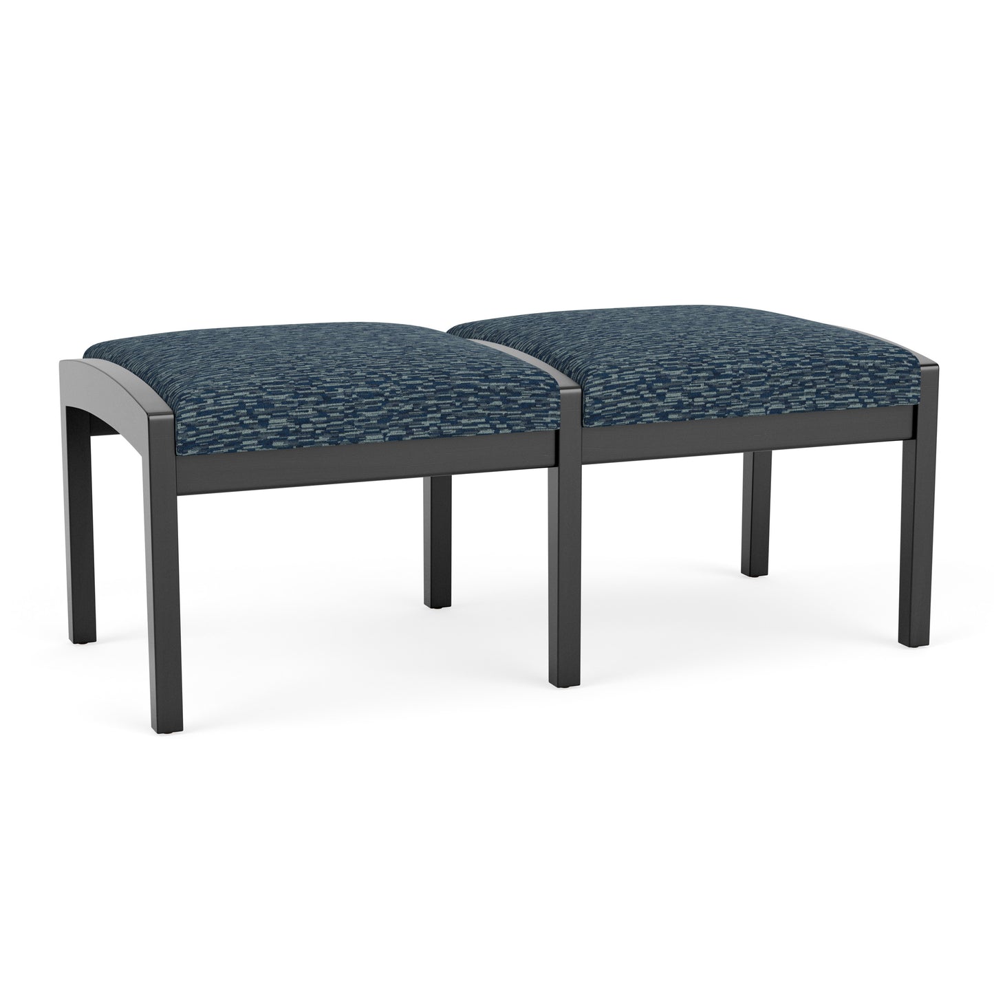 Lenox Wood Waiting Reception 2 Seat Bench Wood Frame