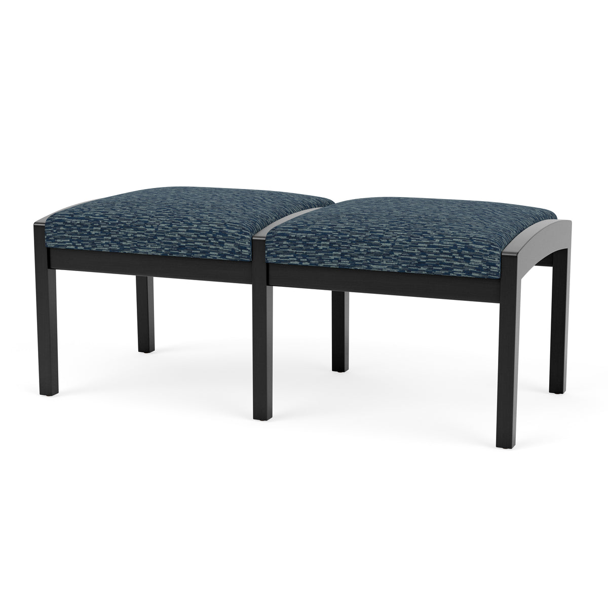 Lenox Wood Waiting Reception 2 Seat Bench Wood Frame