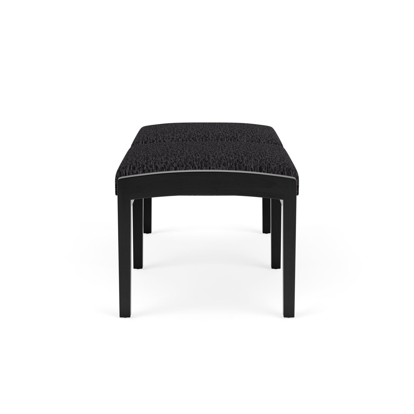Lenox Wood Waiting Reception 2 Seat Bench Wood Frame