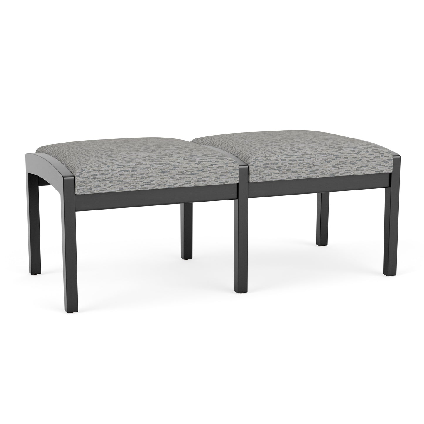 Lenox Wood Waiting Reception 2 Seat Bench Wood Frame