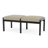 Lenox Wood Waiting Reception 2 Seat Bench Wood Frame