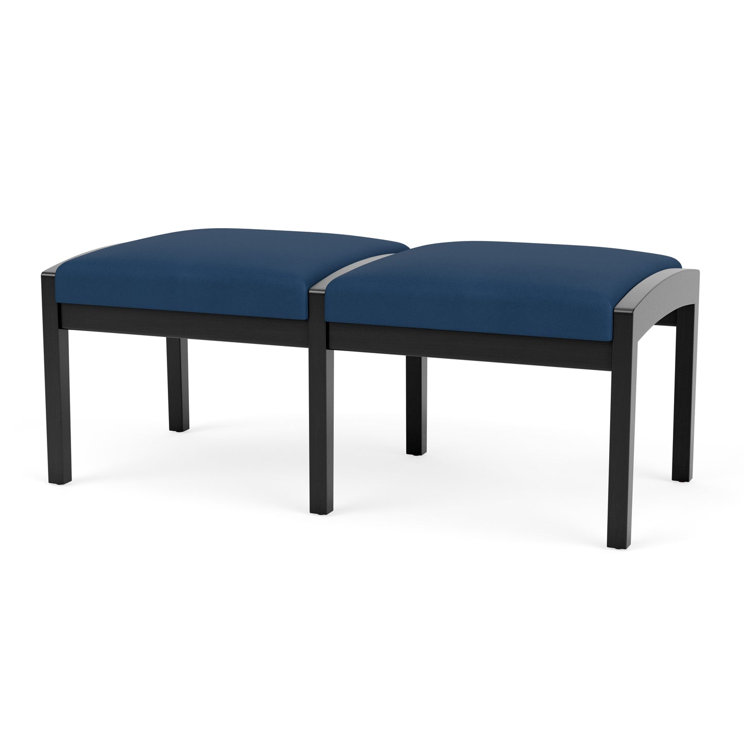Lenox Wood Waiting Reception 2 Seat Bench Wood Frame
